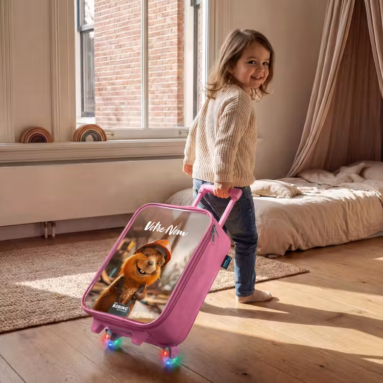 Valise enfant avec nom - Rose - Bertus Bouwbever — 2