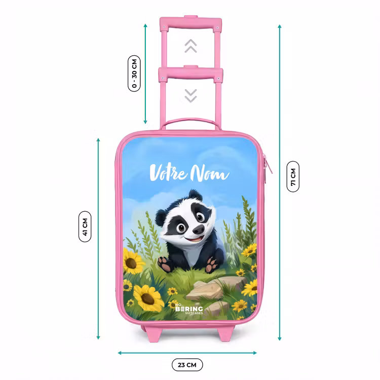 Valise enfant avec nom - Rose - William raton laveur — 6