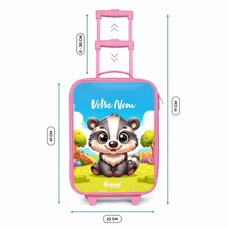 Valise enfant avec nom - Rose - Willy Rocker — 6