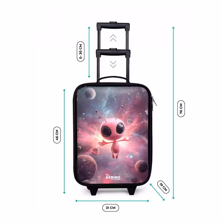 Valise enfant - Alien rose dans une nébuleuse d'étoiles — 7