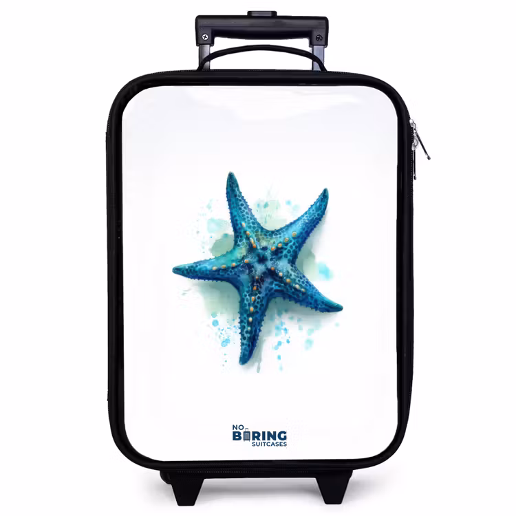 Valise enfant - Étoile de mer bleue sur fond blanc — 1