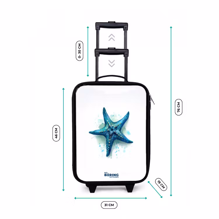 Valise enfant - Étoile de mer bleue sur fond blanc — 7