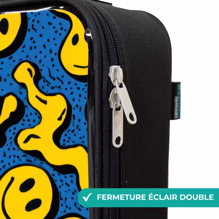 Valise enfant - Smiley - Bleu - Jaune — 6