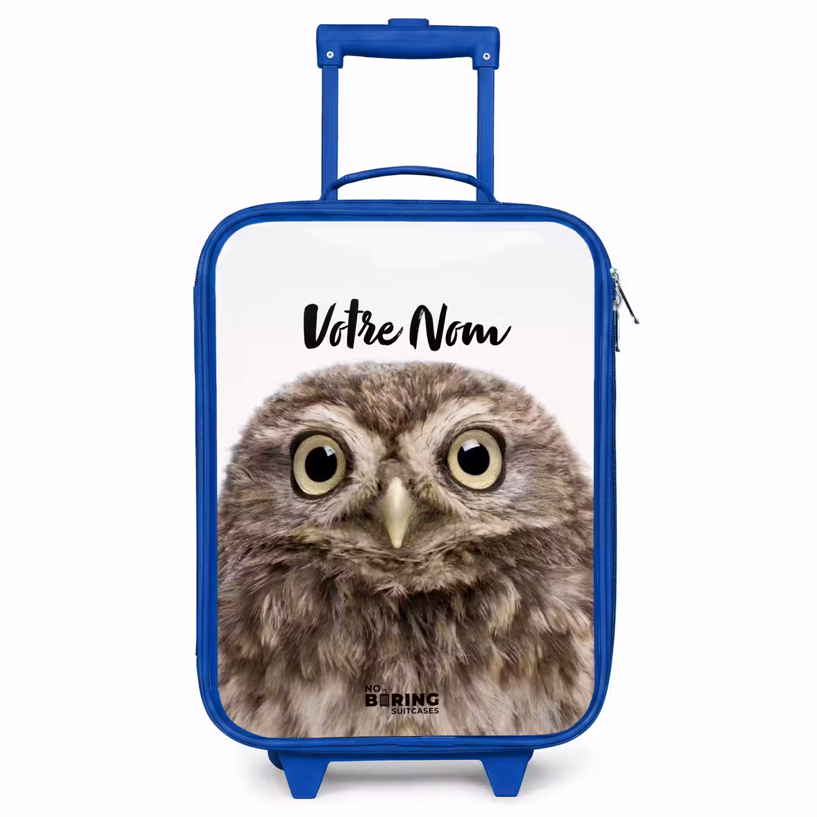 Valise enfant avec nom - Bleu - Hibou d'Ulke — 1
