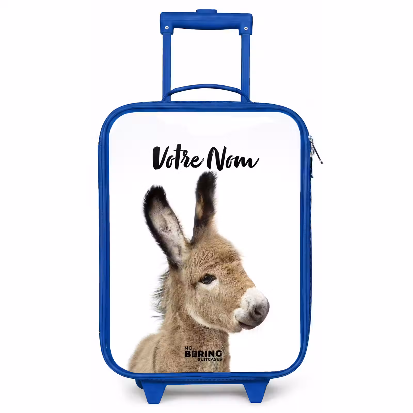 Valise enfant avec nom - Bleu - L'âne Eddy — 1