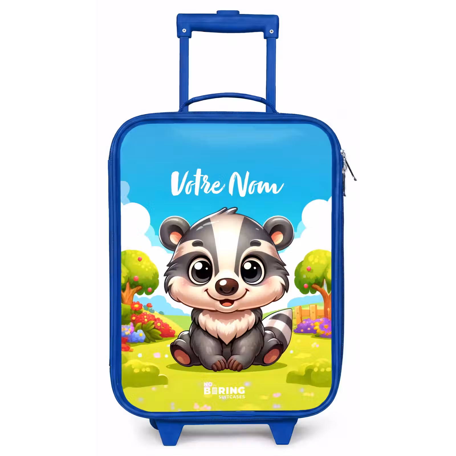 Valise enfant avec nom - Bleu - Willy Rocker — 1
