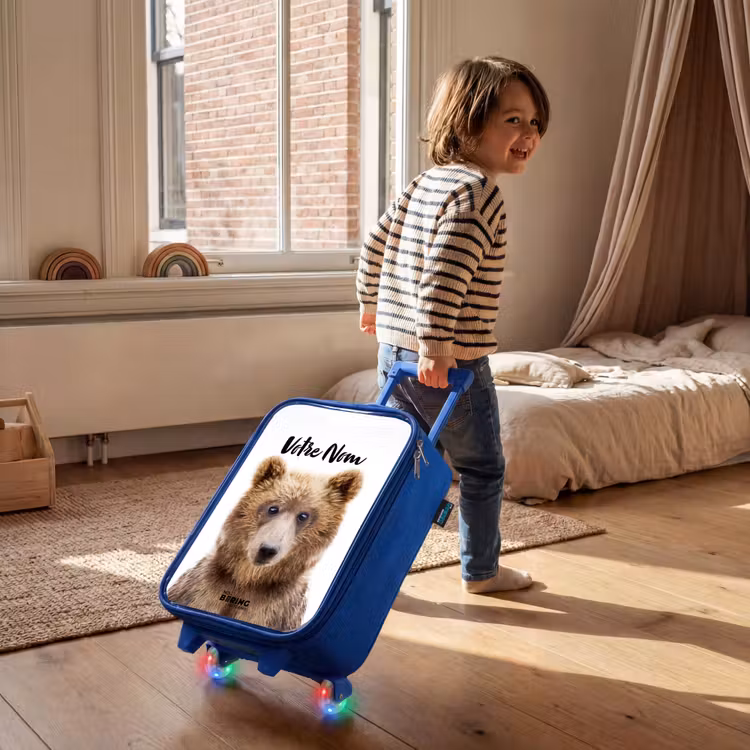 Valise enfant avec nom - Bleu - Bennie Bear — 2