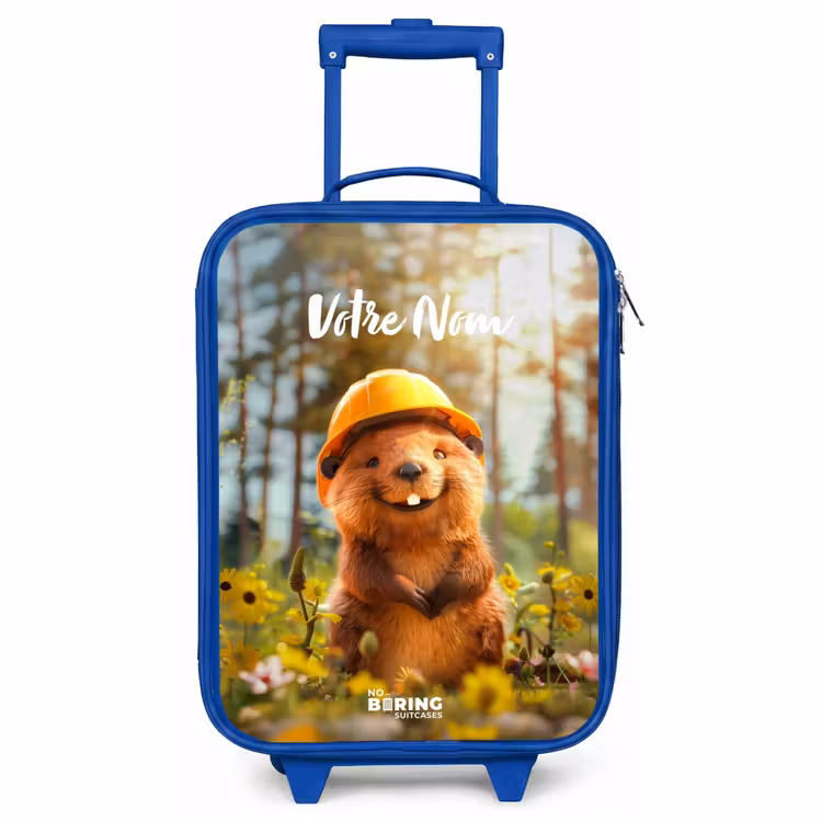 Valise enfant avec nom - Bleu - Benno Bloembouwer — 1