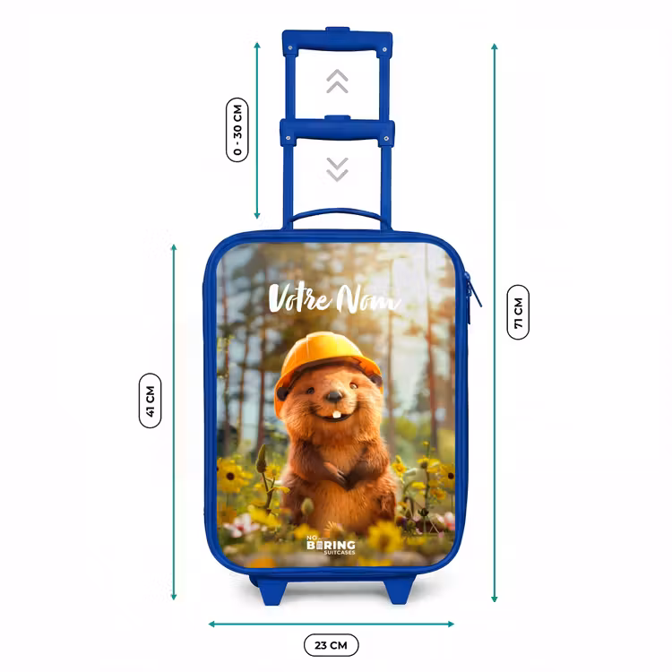 Valise enfant avec nom - Bleu - Benno Bloembouwer — 6
