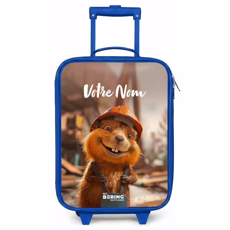 Valise enfant avec nom - Bleu - Bertus Bouwbever — 1