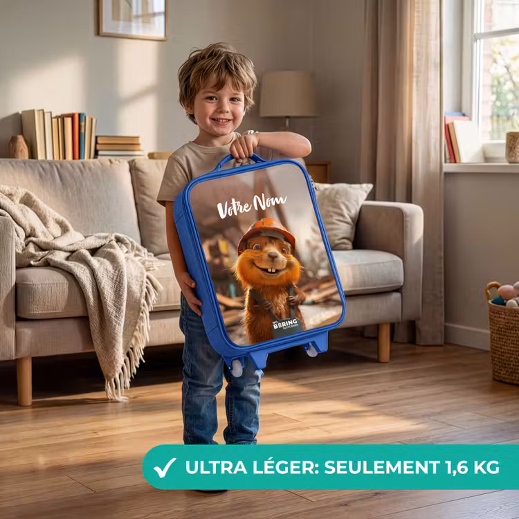 Valise enfant avec nom - Bleu - Bertus Bouwbever — 3