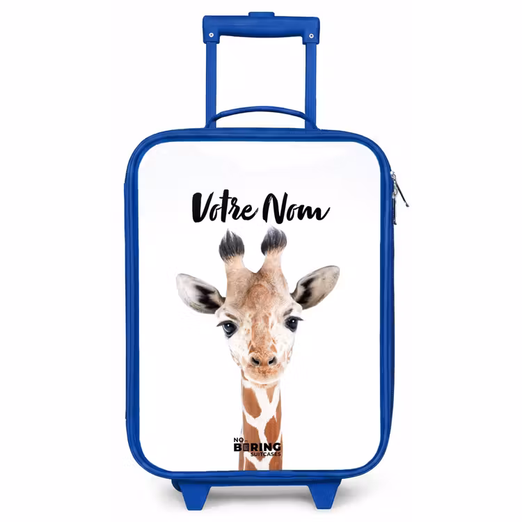 Valise enfant avec nom - Bleu - Gerrie Girafe — 1