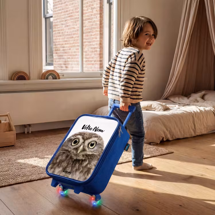 Valise enfant avec nom - Bleu - Hibou d'Ulke — 2