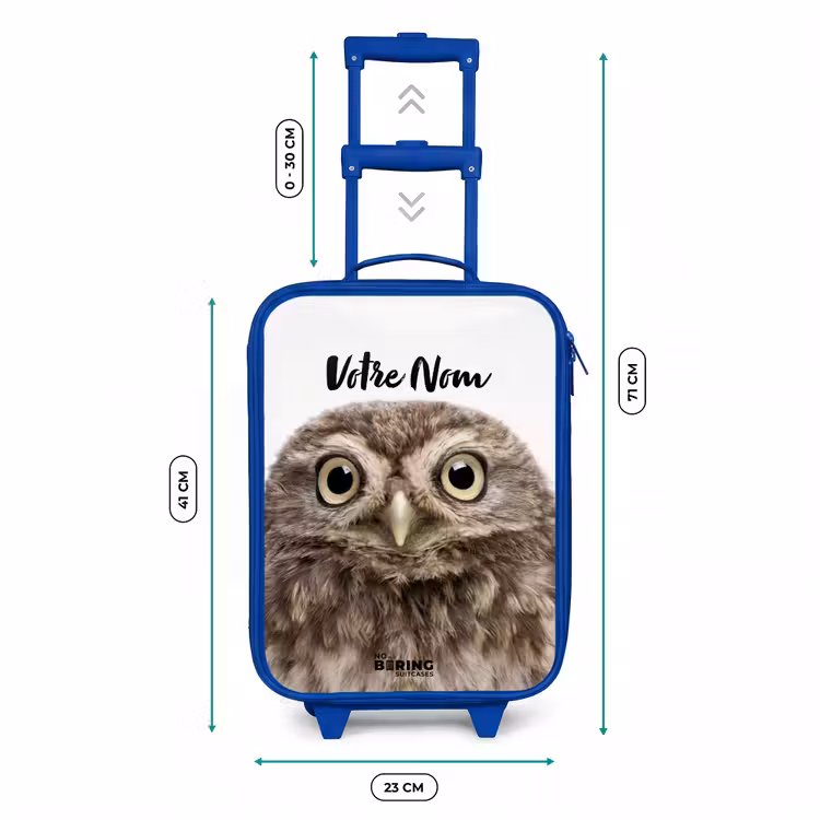 Valise enfant avec nom - Bleu - Hibou d'Ulke — 6