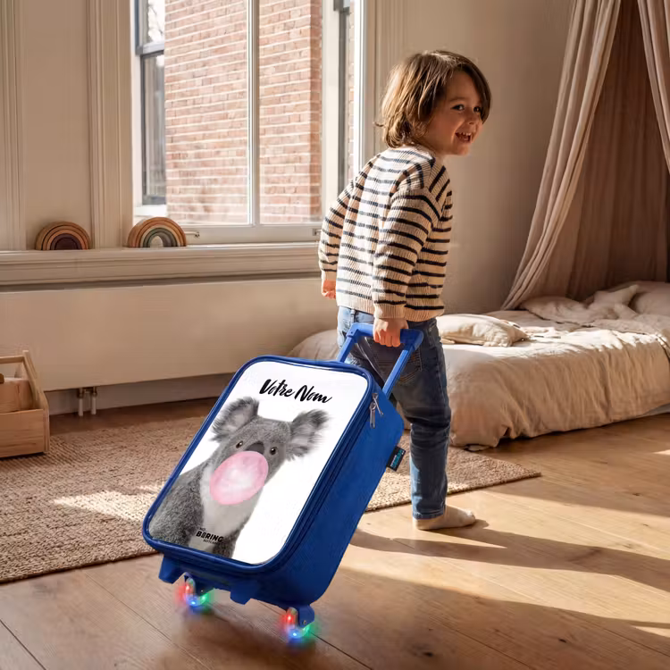 Valise enfant avec nom - Bleu - Koala à chewing-gum — 2