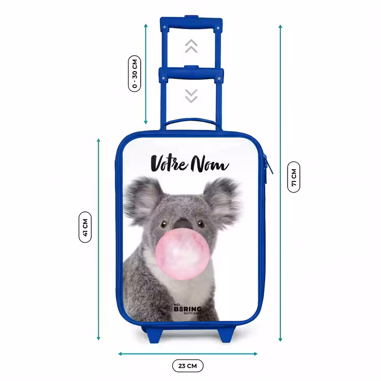 Valise enfant avec nom - Bleu - Koala à chewing-gum — 6
