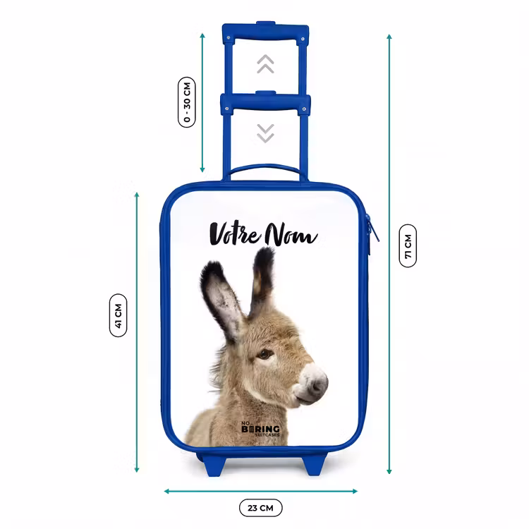 Valise enfant avec nom - Bleu - L'âne Eddy — 6