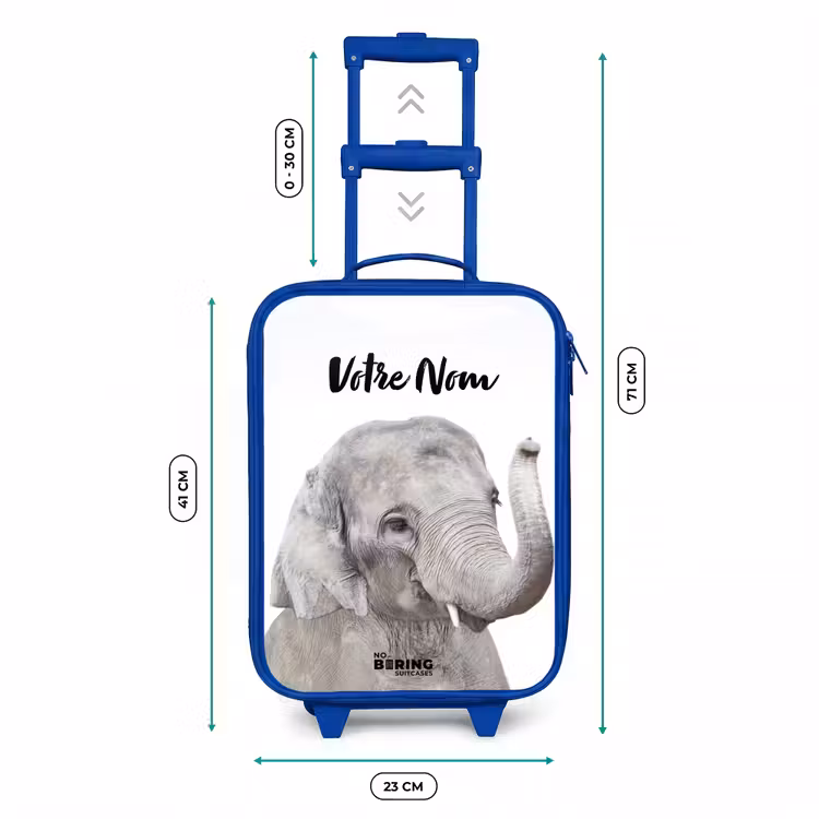 Valise enfant avec nom - Bleu - L'éléphant Oscar — 6
