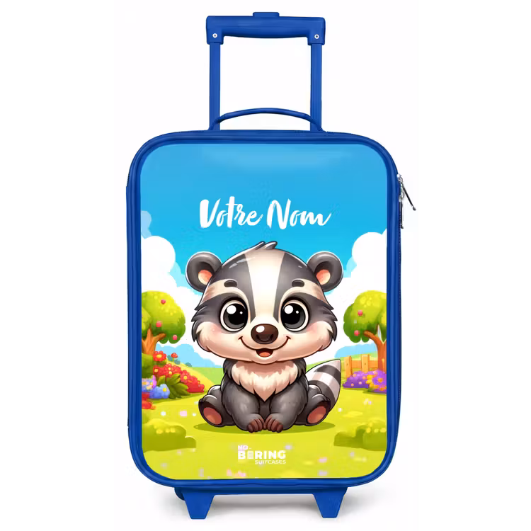 Valise enfant avec nom - Bleu - Willy Rocker — 1