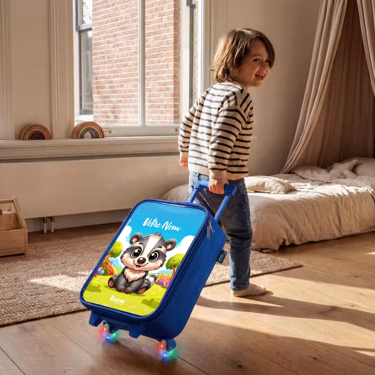 Valise enfant avec nom - Bleu - Willy Rocker — 2