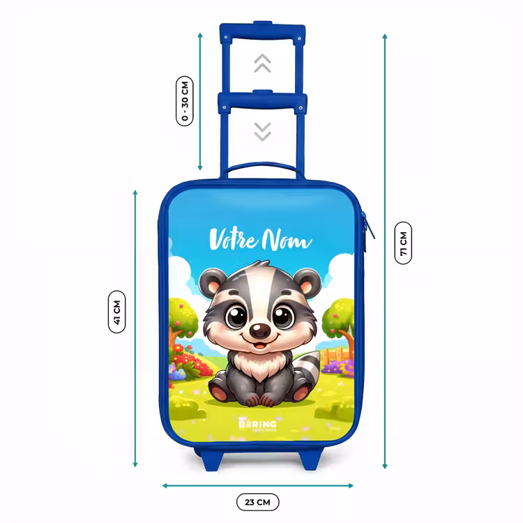 Valise enfant avec nom - Bleu - Willy Rocker — 6