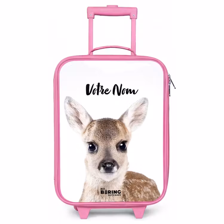 Valise enfant avec nom - Rose - Bambino — 1