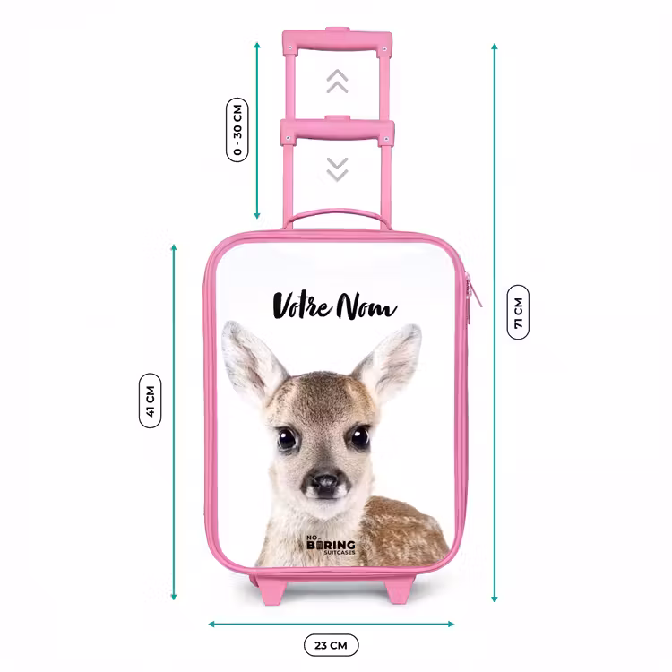 Valise enfant avec nom - Rose - Bambino — 6