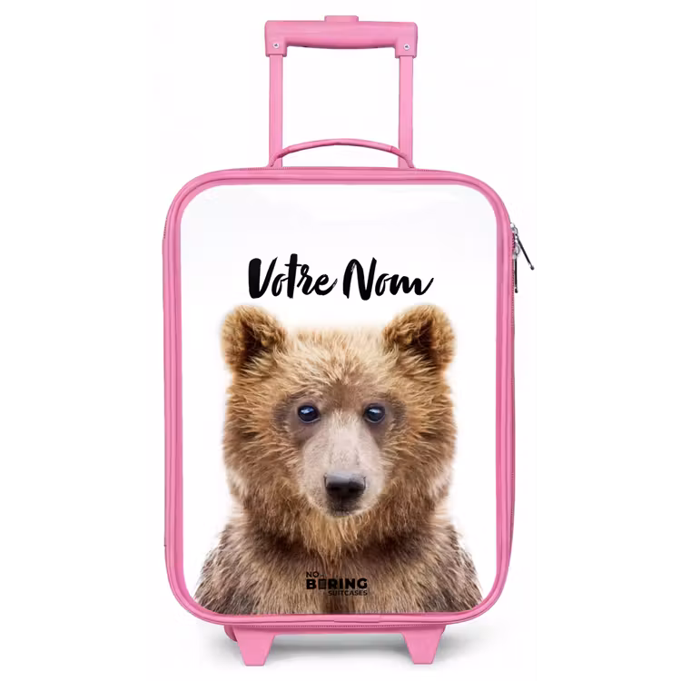 Valise enfant avec nom - Rose - Bennie Bear — 1