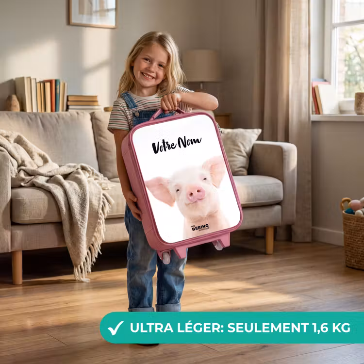 Valise enfant avec nom - Rose - Binky Big — 3