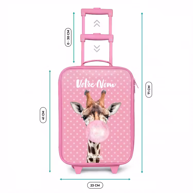 Valise enfant avec nom - Rose - Bubblegum Billy — 6