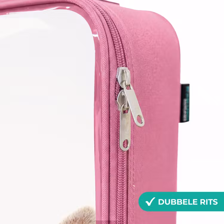 Valise enfant avec nom - Rose - Chèvre tirant la langue — 7