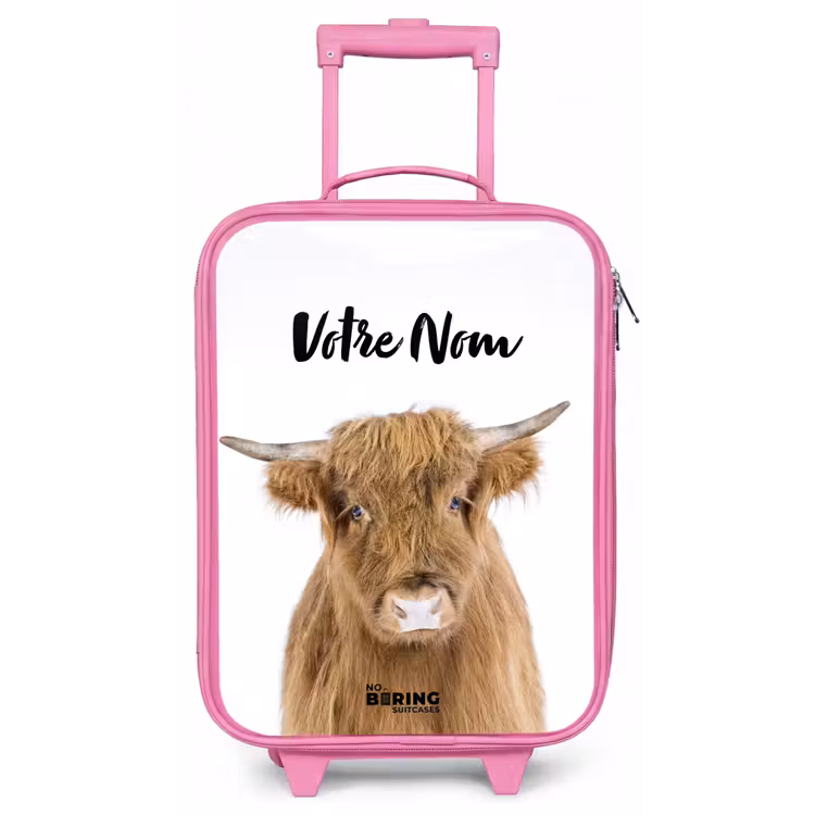 Valise enfant avec nom - Rose - Halbe Hooglander — 1