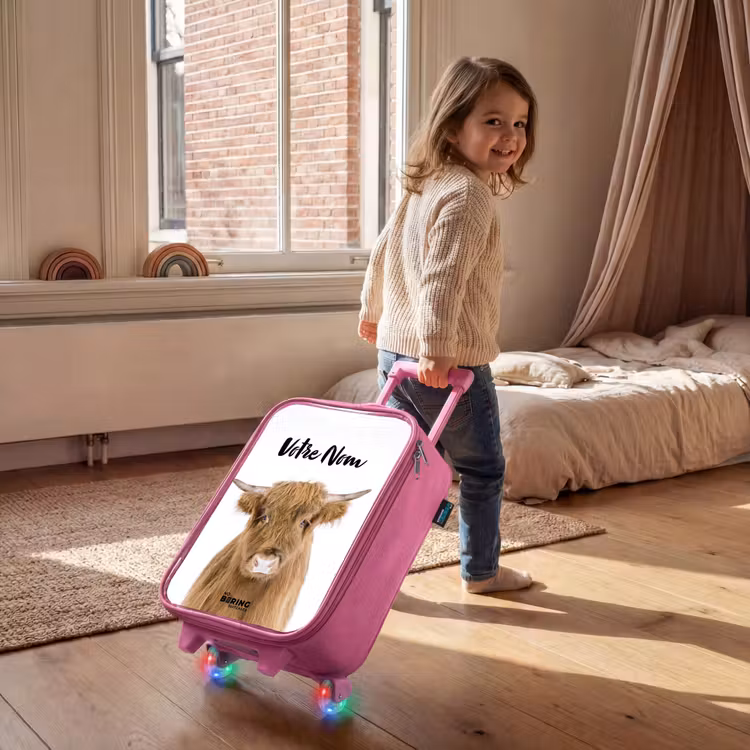 Valise enfant avec nom - Rose - Halbe Hooglander — 2