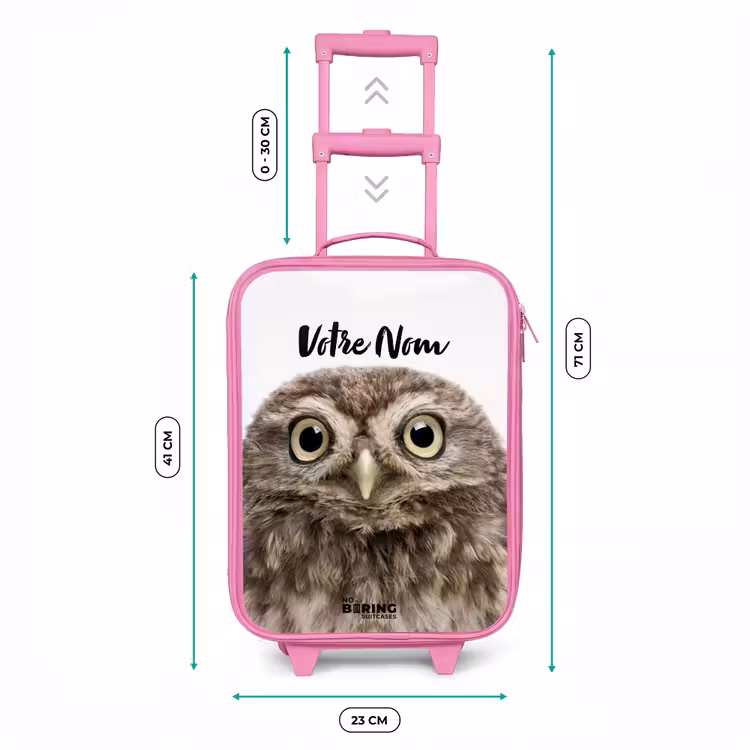 Valise enfant avec nom - Rose - Hibou d'Ulke — 6