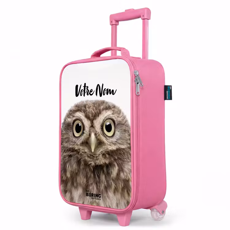 Valise enfant avec nom - Rose - Hibou d'Ulke — 8