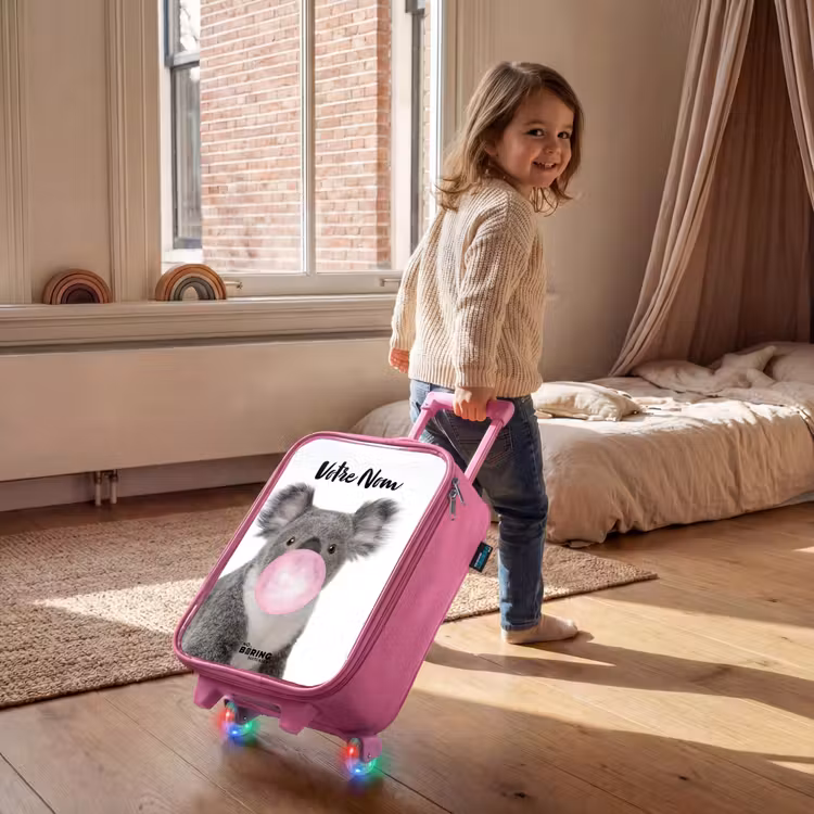 Valise enfant avec nom - Rose - Koala à chewing-gum — 2
