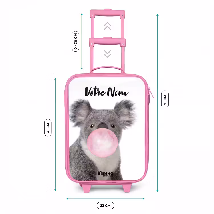 Valise enfant avec nom - Rose - Koala à chewing-gum — 6