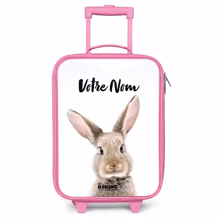 Valise enfant avec nom - Rose - Koen Rabbit — 1