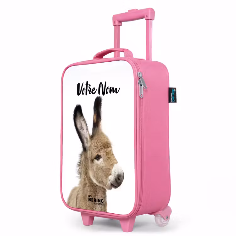 Valise enfant avec nom - Rose - L'âne Eddy — 8