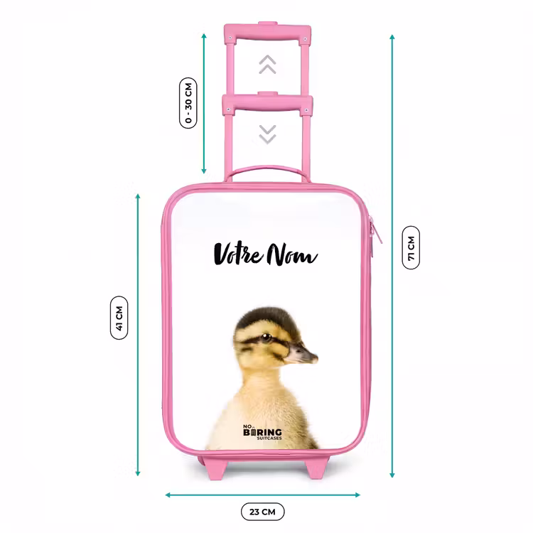 Valise enfant avec nom - Rose - Le canard marguerite — 6