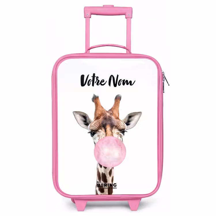 Valise enfant avec nom - Rose - Mâcher Kobus — 1