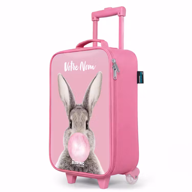 Valise enfant avec nom - Rose - Mâcher ronger — 8