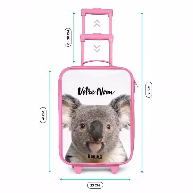 Valise enfant avec nom - Rose - Mignon Koala — 6