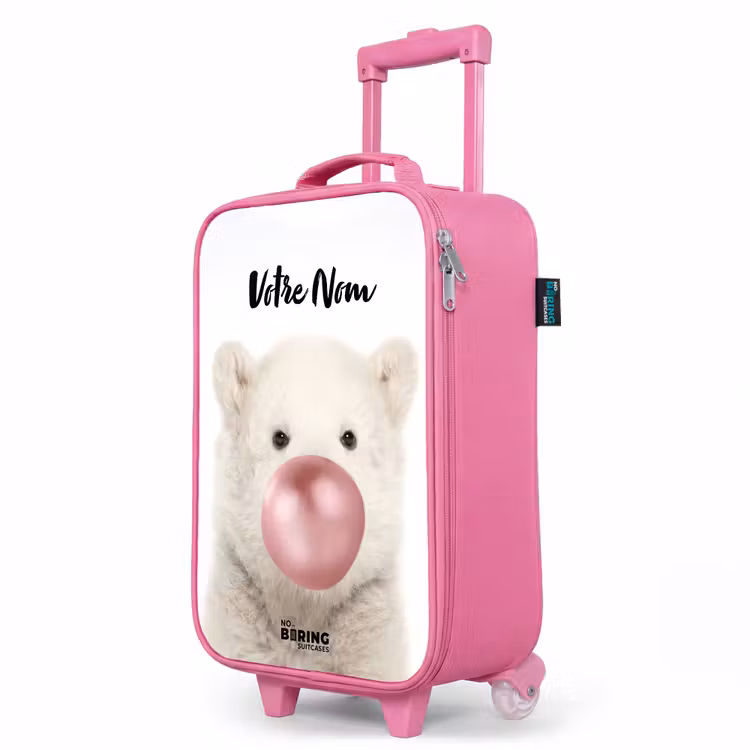 Valise enfant avec nom - Rose - Ours à bulles — 8