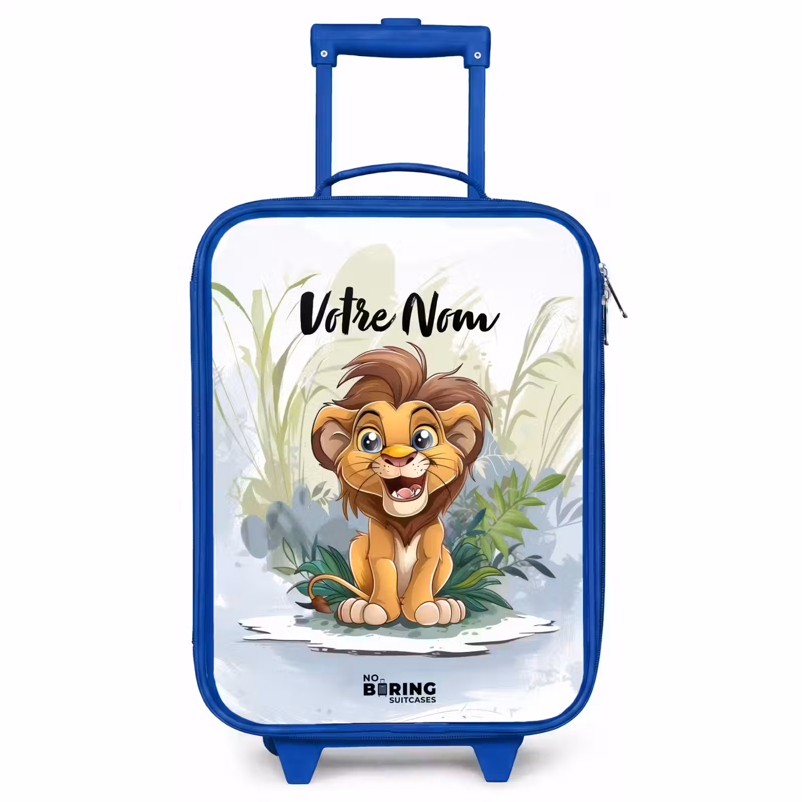 Valise enfant avec nom - Bleu - Lenny lion — 1