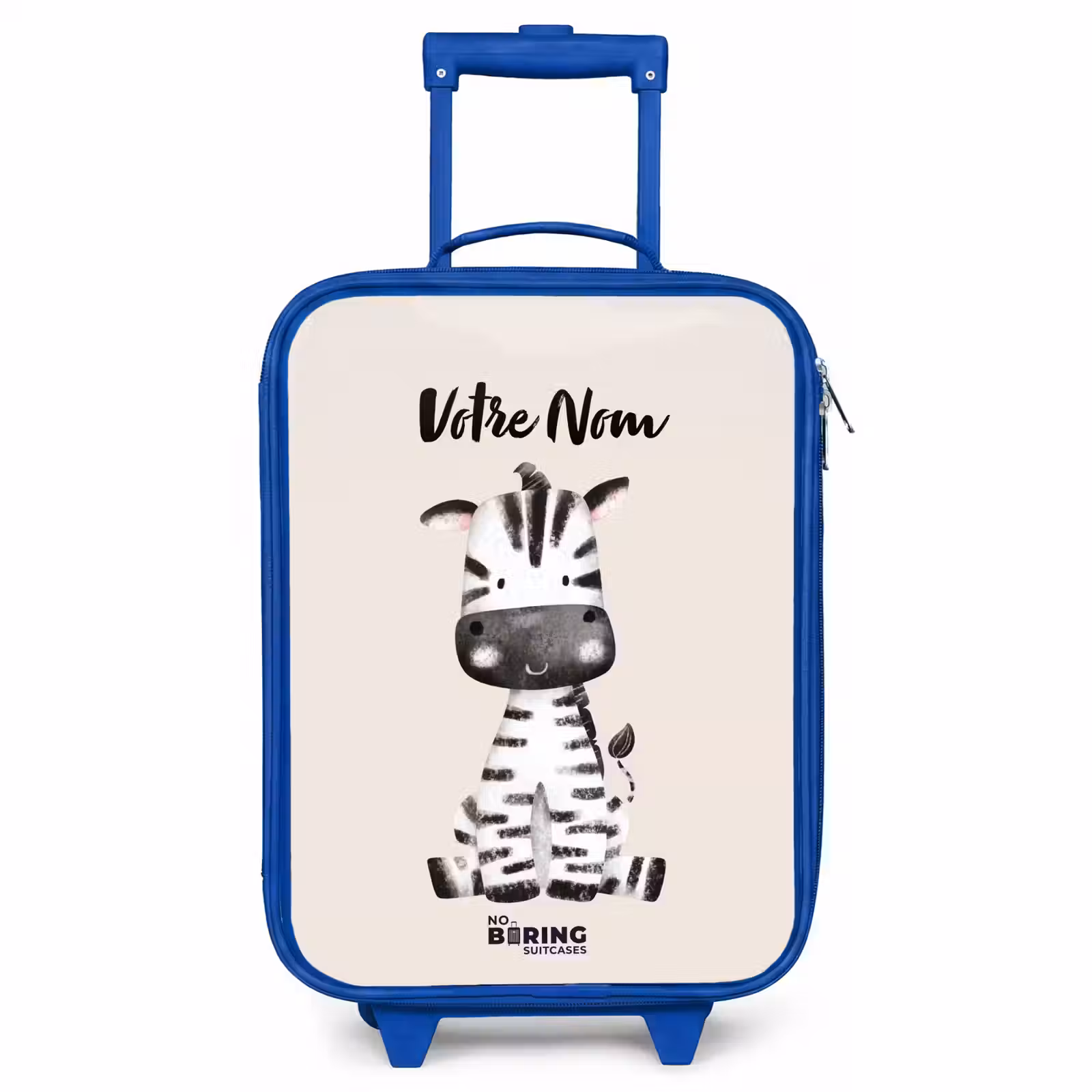 Valise enfant avec nom - Bleu - Zoë Zebra — 1