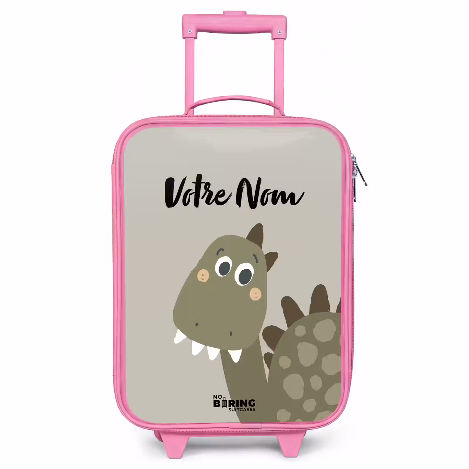 Valise enfant avec nom - Rose - Danny dino — 1