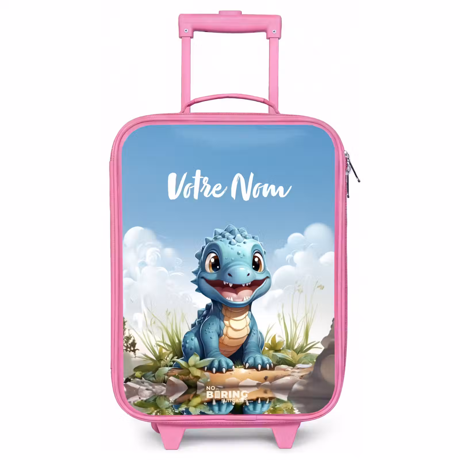 Valise enfant avec nom - Rose - Darius Dino — 1