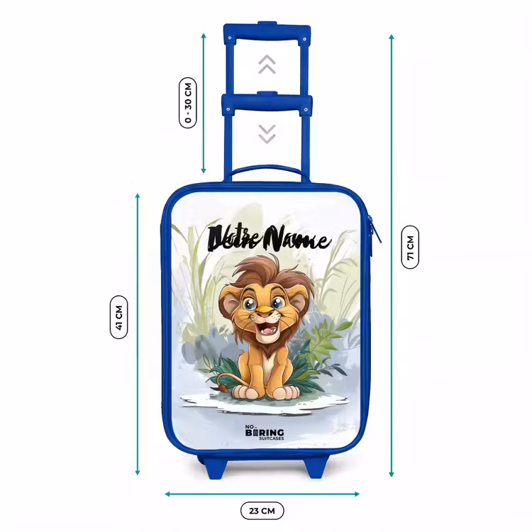 Valise enfant avec nom - Bleu - Girafe Guusje — 6
