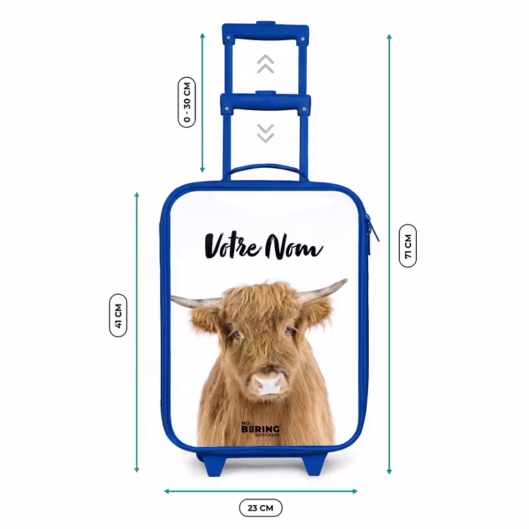 Valise enfant avec nom - Bleu - Halbe Hooglander — 6
